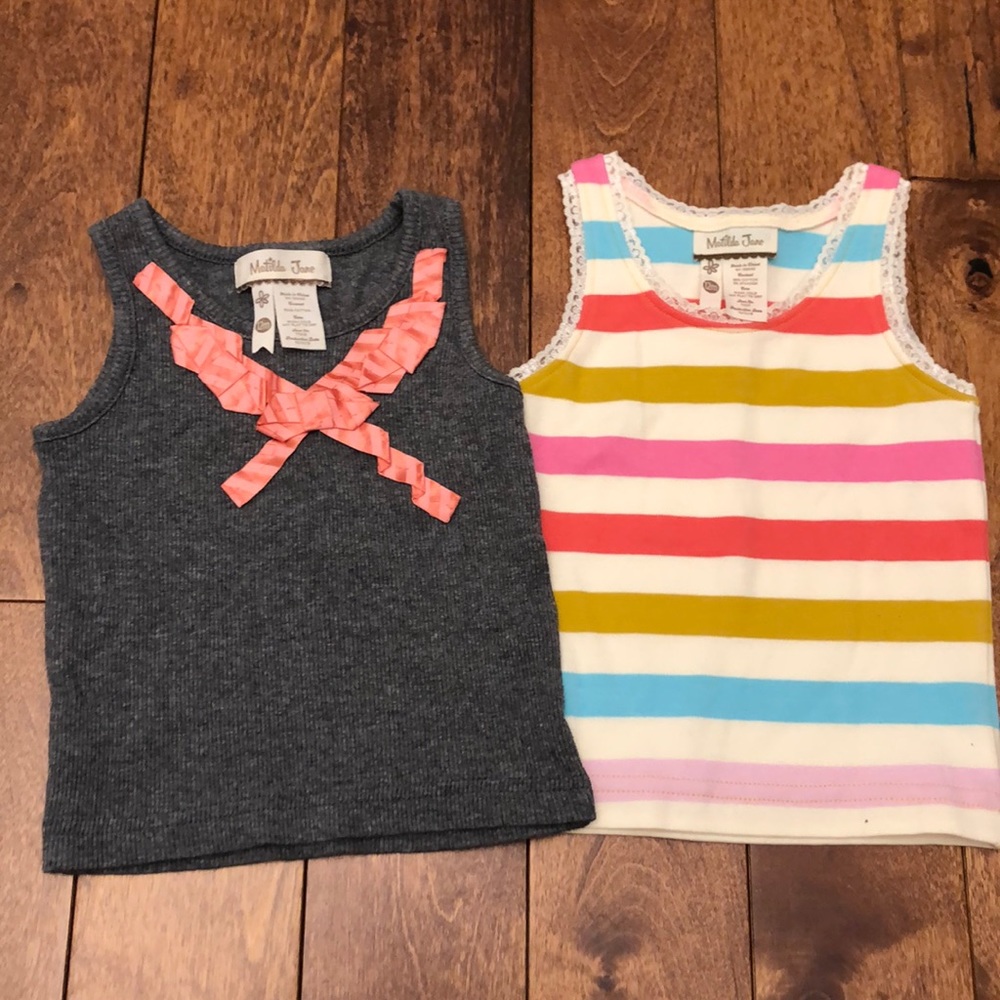 2 Matilda Jane tanks, size 12 months